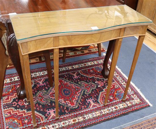 An Edwardian console table, possibly Scottish? W.91cm